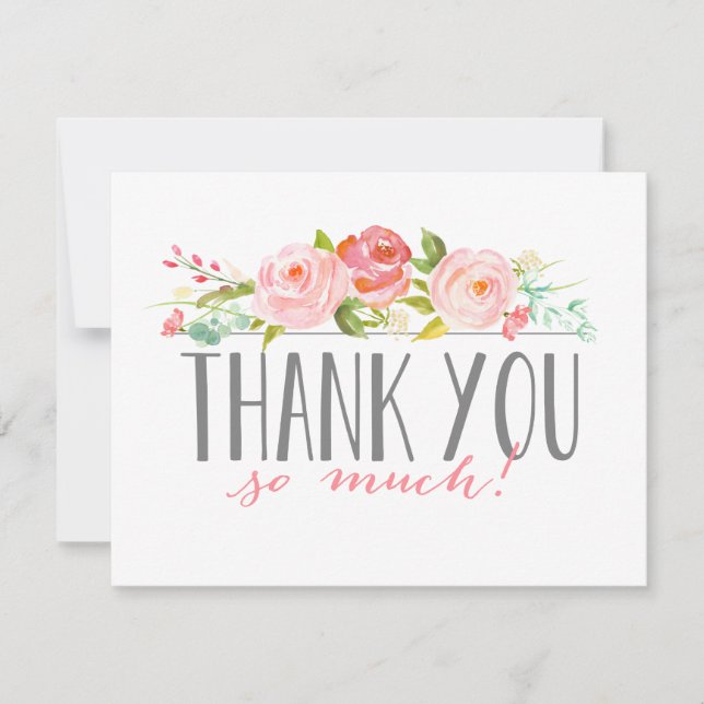 Rose Banner | Baby Shower Thank You Card (Front)