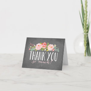 Rose Banner Baby Shower Thank You Card