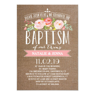 twin baptism invitations