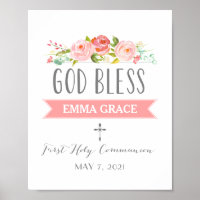 Rose Banner | Pink Communion Sign