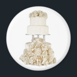 Rose Base Wedding Cake Magnet<br><div class="desc">Rose Base Wedding Cake Wedding Season Ideas Weddings Designs</div>