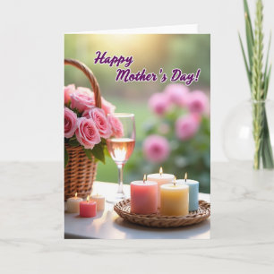 Rose Basket Mothers Day Card
