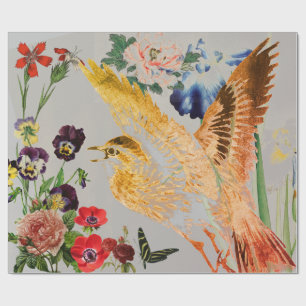 ROSE BIRD BUTTERFLIIES Wrapping Paper