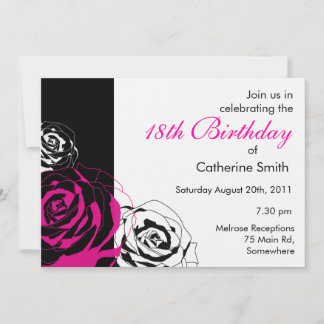 Rose Birthday Invitation