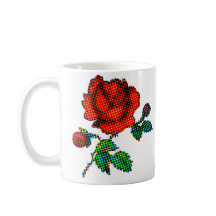 Rose Bloom Halftone Fine Art