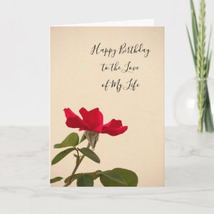 Rose Blossom / Red / Love / Birthday Card