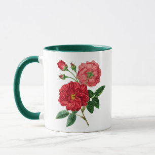 Rose Blossoms, colourful red, Mug