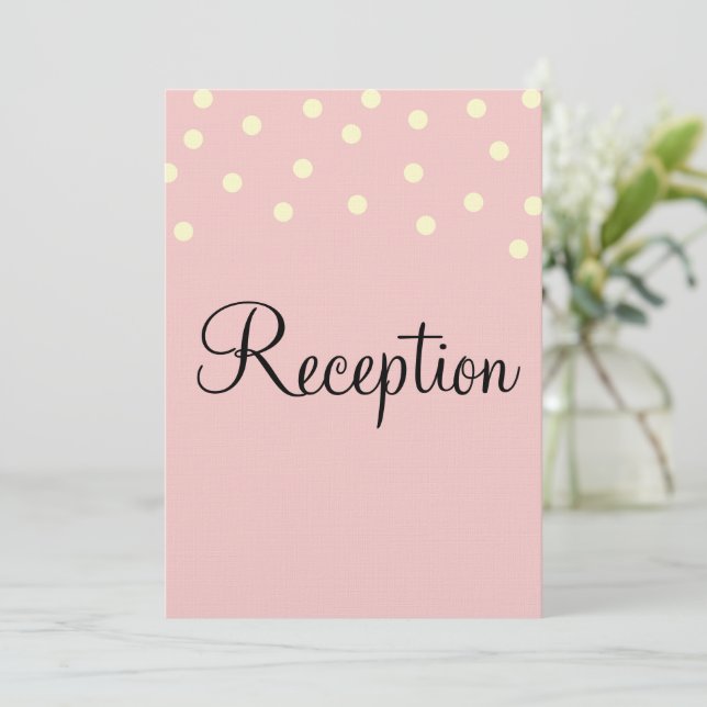 Rose Blue Monogram Reception Invitation (Standing Front)