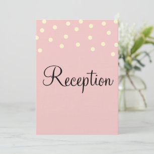 Rose Blue Monogram Reception Invitation