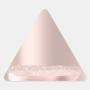 Rose Blush Bridal Name Strokes Lines Triangle Sticker