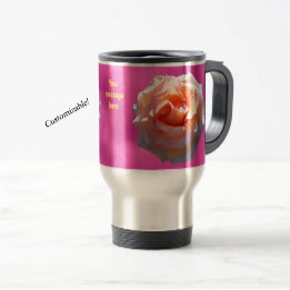 Rose Blush Customisable Travel Mug