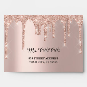 Rose Blush Drips Wedding Sweet Corporate Event Envelope