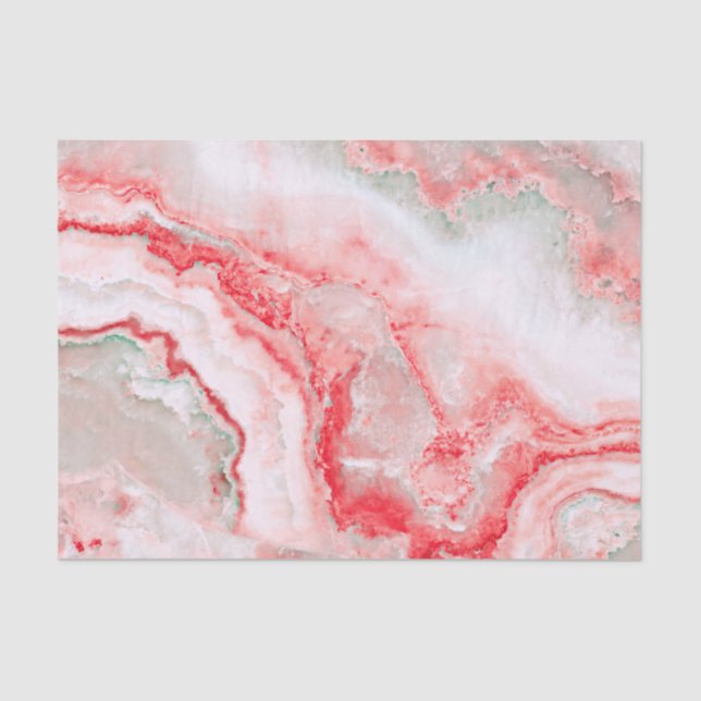 Rose Blush Luxury Gemstone Agate Marble Tissue Paper (Front)