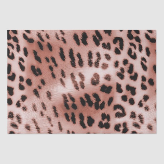 Rose Blush Pink Leopard Tissue Paper (Front)