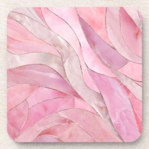 Rose Blush Pink - Mosaic Waves Coaster