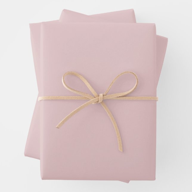 "Rose Blush Pink" Wrapping Paper Sheet (In situ)