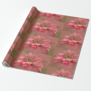 Rose Blush Poinsettias Digital Art Wrapping Paper