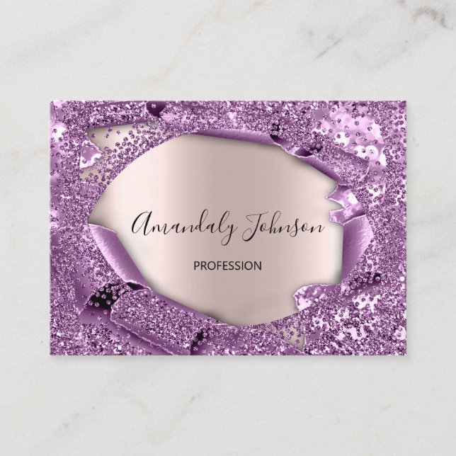 Rose Blush Powder Pink Makeup Artist Event Planner Business Card (Front)