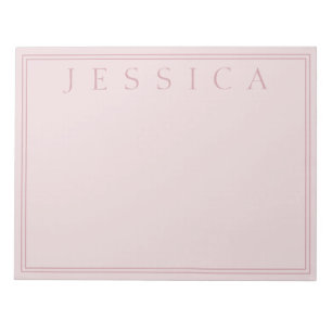 Rose Blush Your Name Notepad