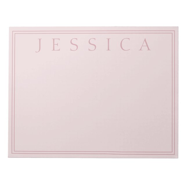 Rose Blush | Your Name Notepad (Front)