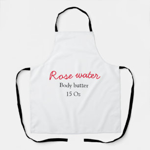 Rose body butter add your text name custom weight  apron