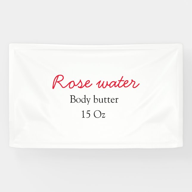 Rose body butter add your text name custom weight  banner (Horizontal)