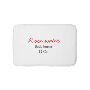 Rose body butter add your text name custom weight bath mat