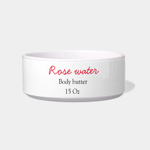 Rose body butter add your text name custom weight  bowl