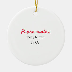 Rose body butter add your text name custom weight ceramic tree decoration