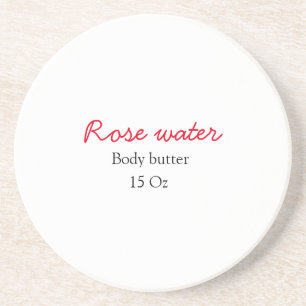 Rose body butter add your text name custom weight coaster