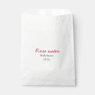 Rose body butter add your text name custom weight favour bags