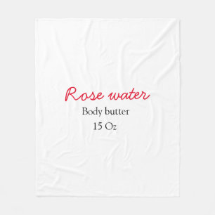Rose body butter add your text name custom weight fleece blanket