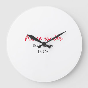 Rose body butter add your text name custom weight large clock