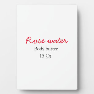 Rose body butter add your text name custom weight plaque