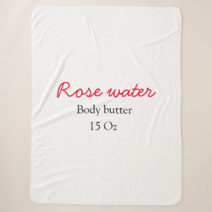 Rose body butter add your text name custom weight sherpa blanket