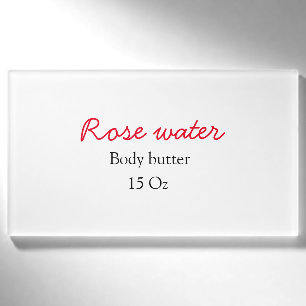 Rose body butter add your text name custom weight  tag