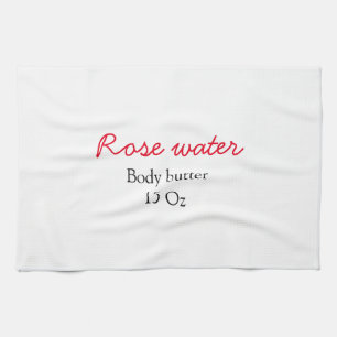Rose body butter add your text name custom weight tea towel