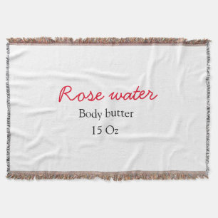 Rose body butter add your text name custom weight throw blanket