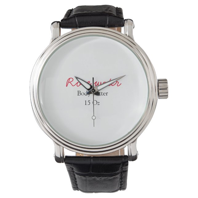 Rose body butter add your text name custom weight  watch (Front)