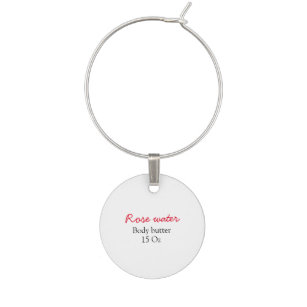 Rose body butter add your text name custom weight  wine charm