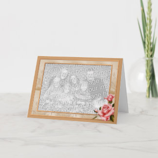 Rose Border Photo Card Customisable