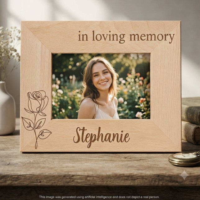 Rose Botanical Memorial Mother Tribute Frame (Rose botanical memorial tribute frame)