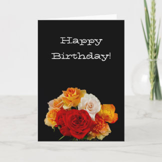 Rose Bouquet Birthday Card