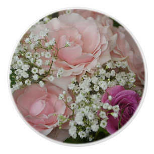 Rose Bouquet Ceramic Knob