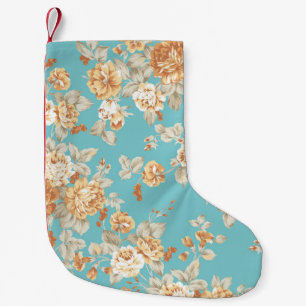 Rose bouquet design Seamless pattern with White ba Small Christmas Stocking