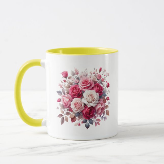 Rose Bouquet Floral Design-62104 Mug (Left)