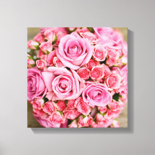 Rose Bouquet Flower Canvas Print