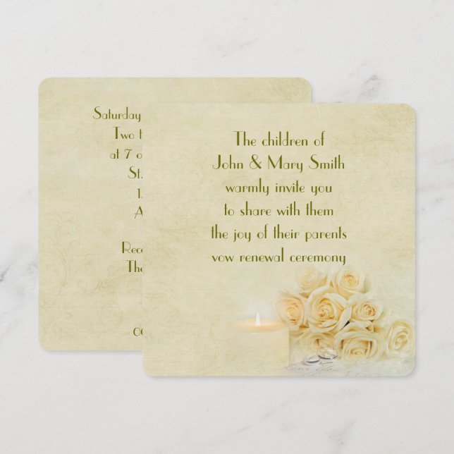 Rose Bouquet Invite (Front/Back)