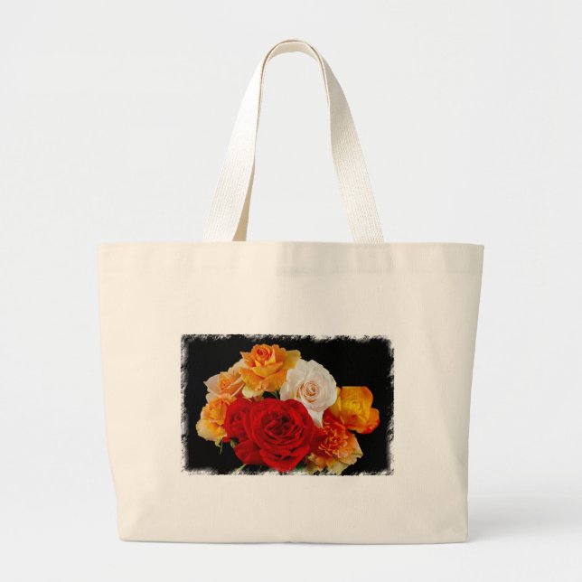 Rose Bouquet Large Tote Bag (Front)