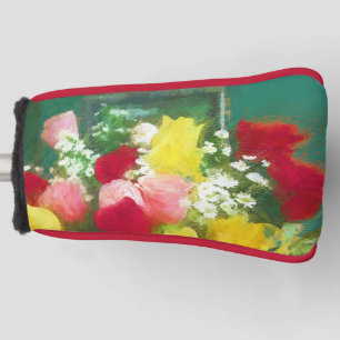 Rose Bouquet Painting - Cute Original Flower Art Golf Head Cover